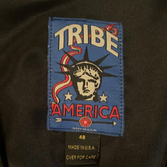 TRIBE AMERICA BUCKSKIN "Warrior" VEST Size 48 BLACK - Picture 4 of 9